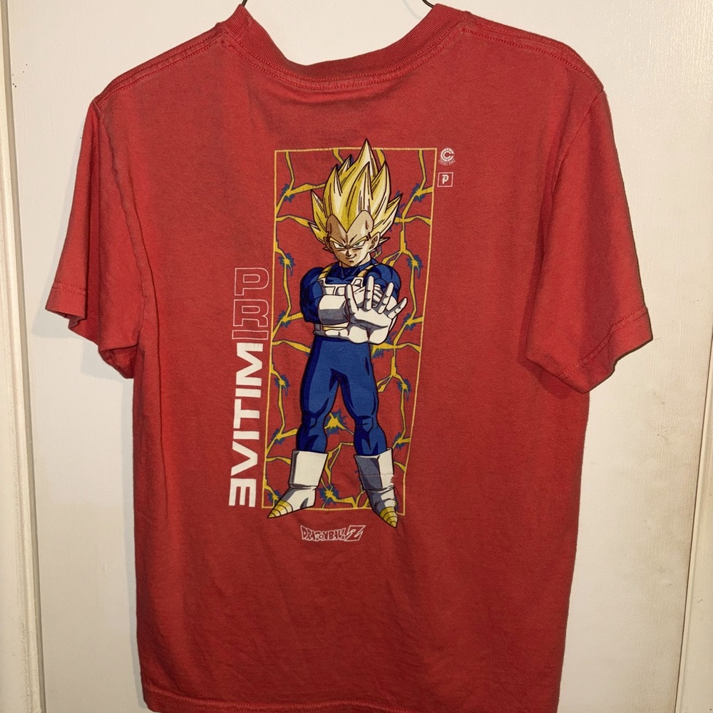Primitive Dragon Ball Z Red Tee with Anime Graphic